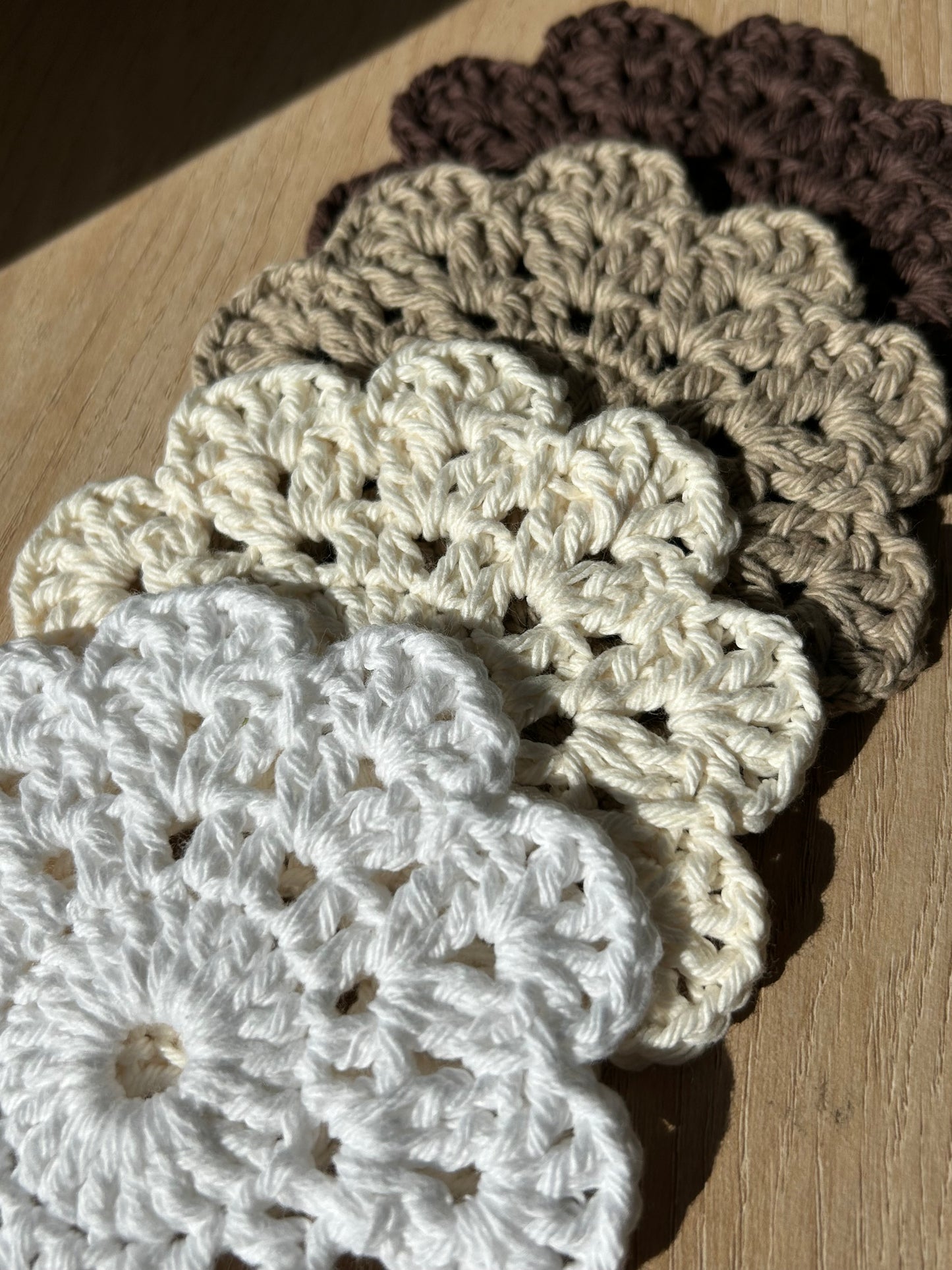 Crochet Coasters in Organic Modern - Assortment Set of 6