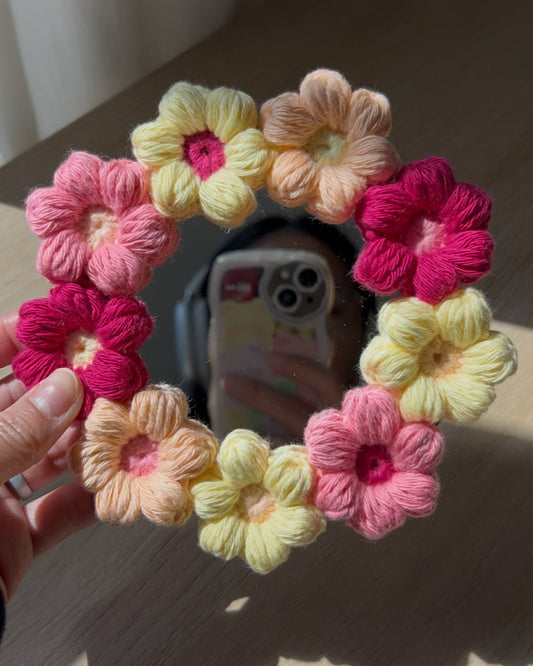 Flower Mirror in Pink Lemonade