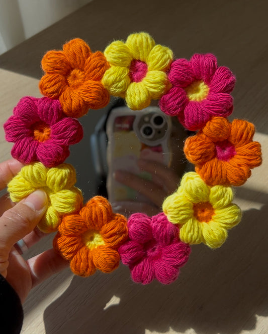 Flower Mirror in Sunset Sorbet