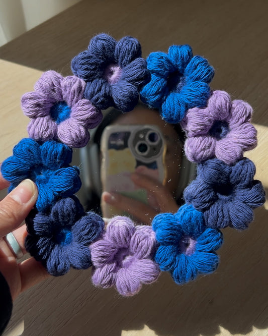 Flower Mirror in Berry Breeze